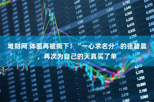 堆财网 体面再被撕下！“一心求名分”的张碧晨，再次为自己的天真买了单